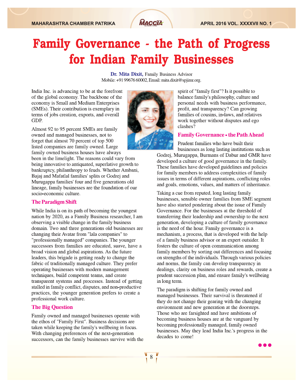Family Governance – the Path of Progress for Indian Family Businesses ...